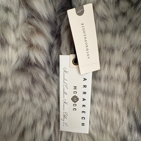 NEW WITH TAGS Anthropologie Marrakech Faux Fur Moto Reversible Jacket Sz M - Picture 10 of 11
